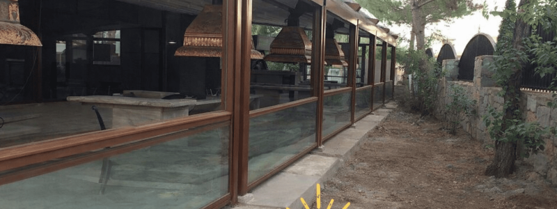 Üsküdar giyotin cam pergola sistemleri